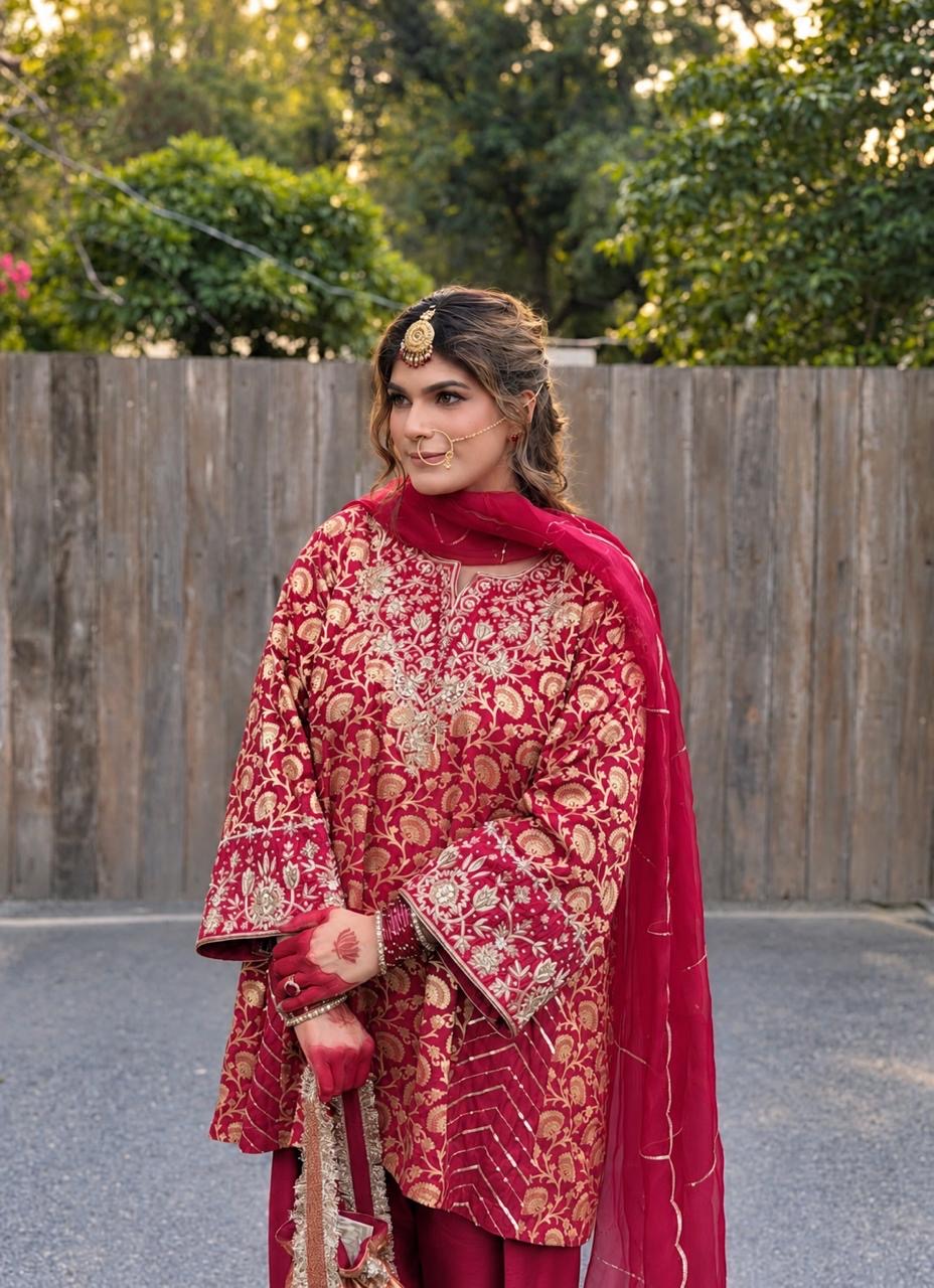 Brocade Choga Salwar Set