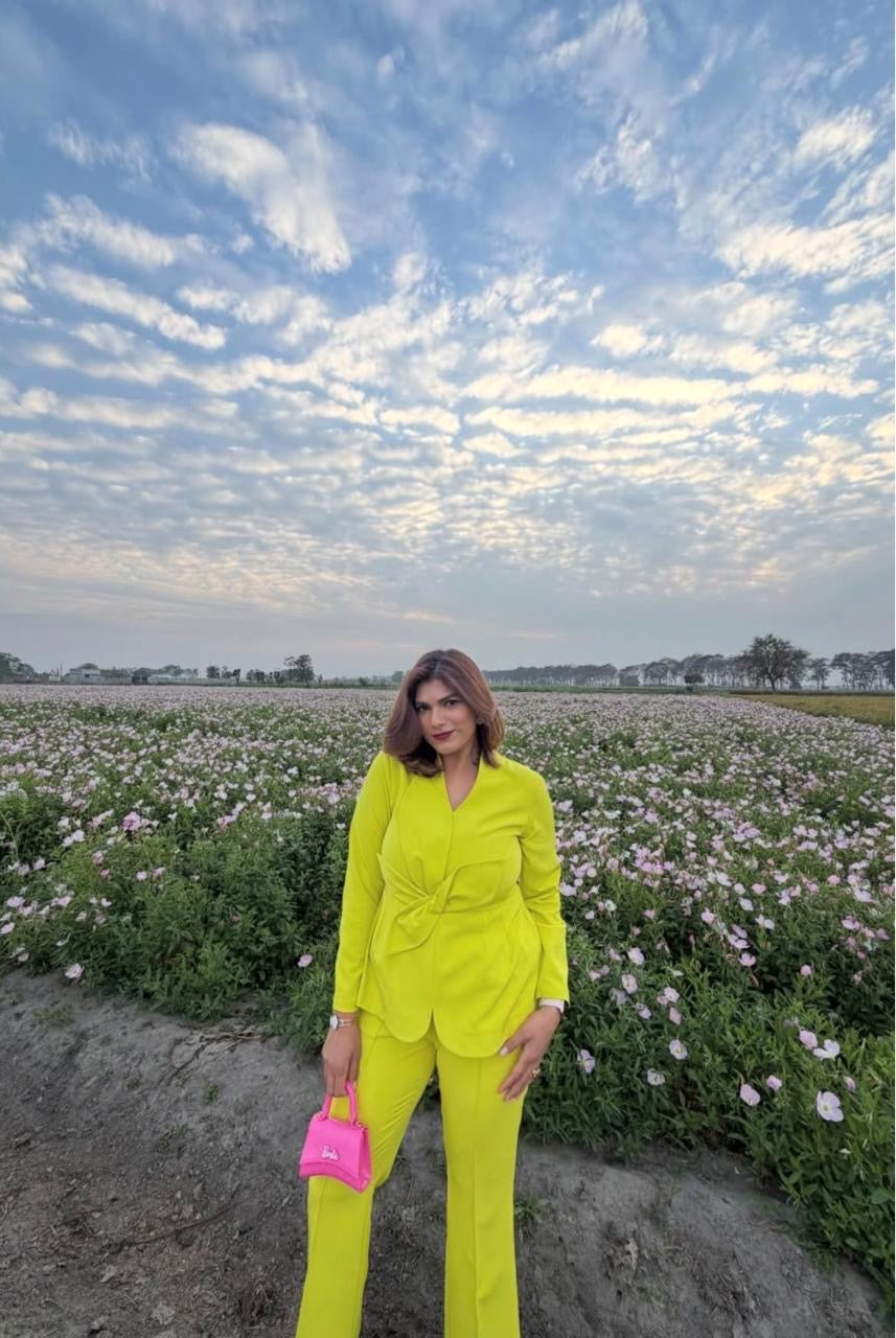 Neon Appliqué Flower Co-ord Set