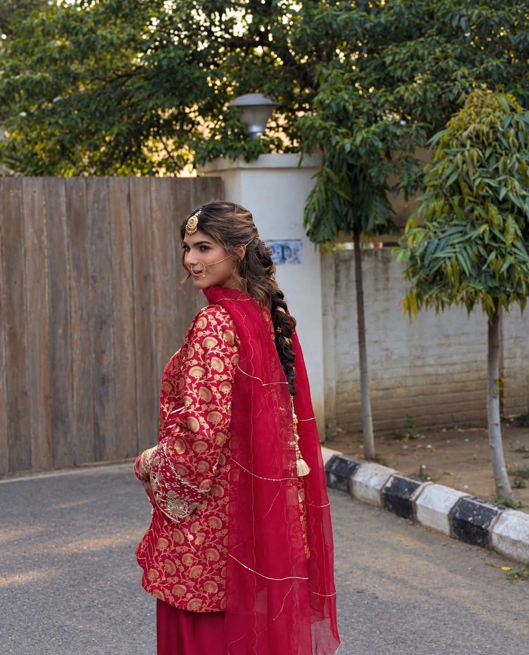 Brocade Choga Salwar Set