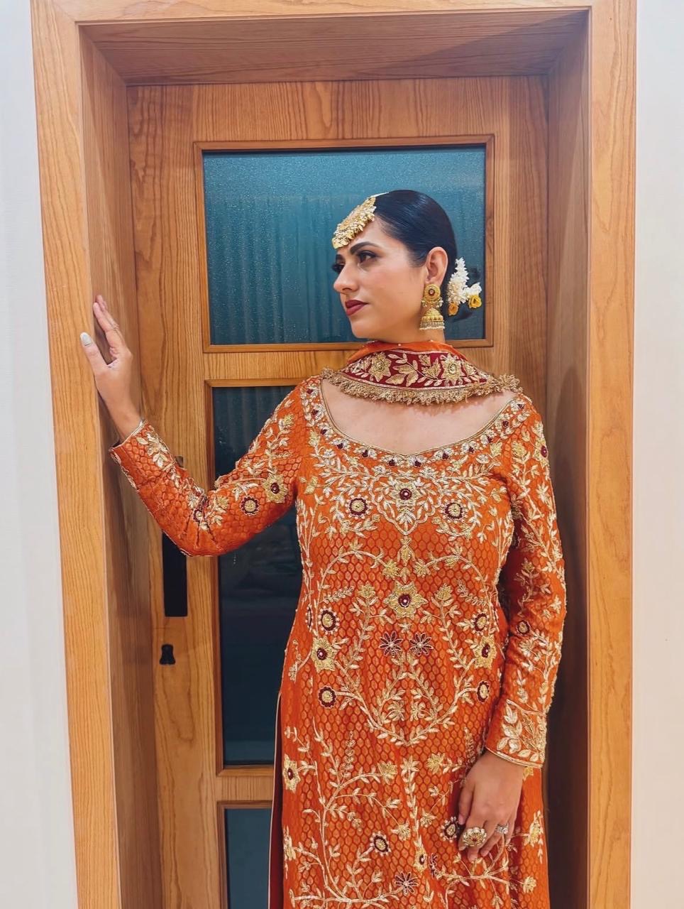 Royal Brocade Silk Hand-Embroidered Suit Set