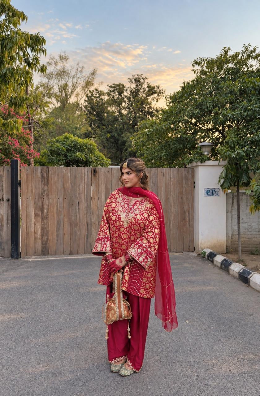 Brocade Choga Salwar Set