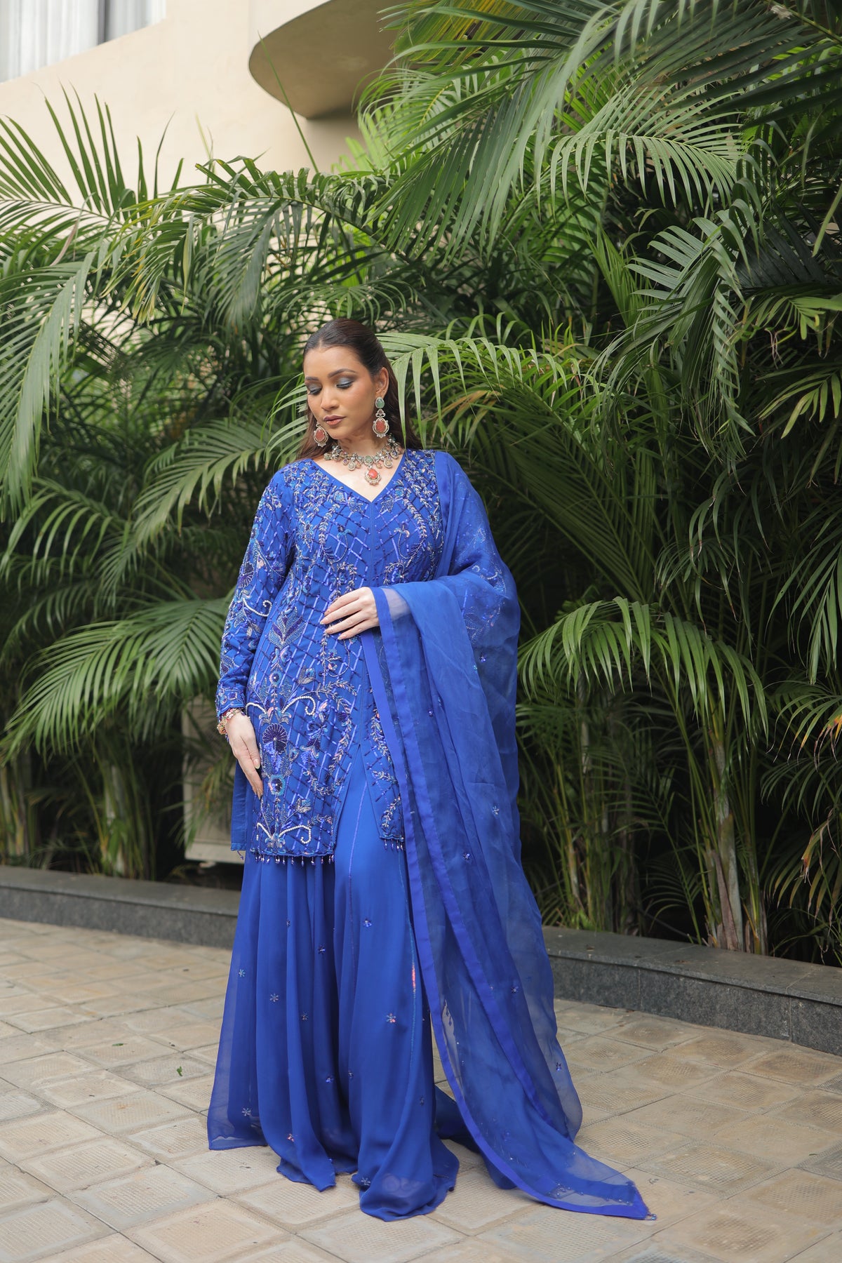 Neelara Sharara Set