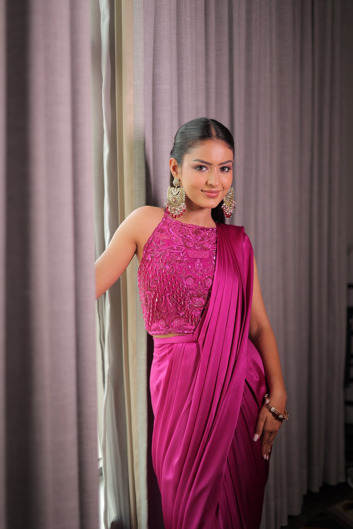 Drape in Pink Saree