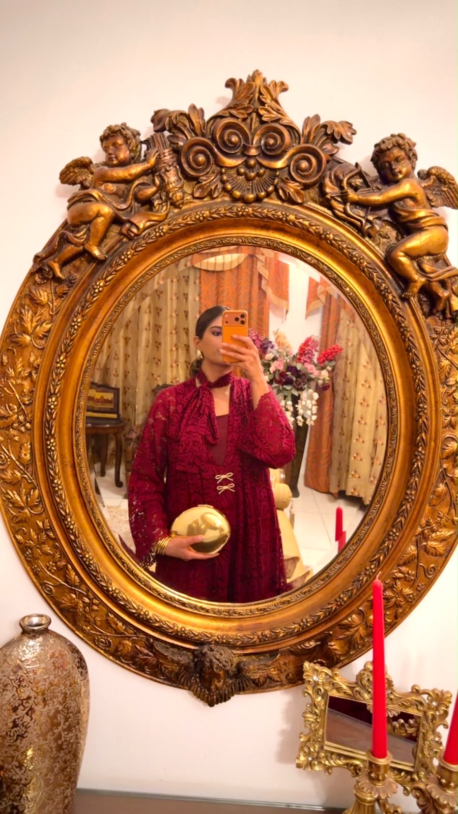 Crimson Bow Kaftaan Dress