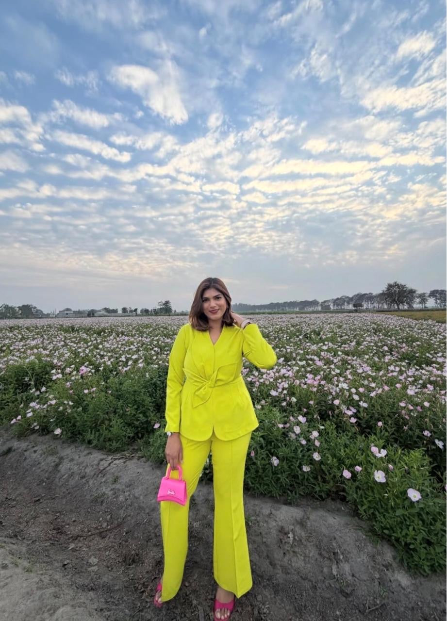 Neon Appliqué Flower Co-ord Set