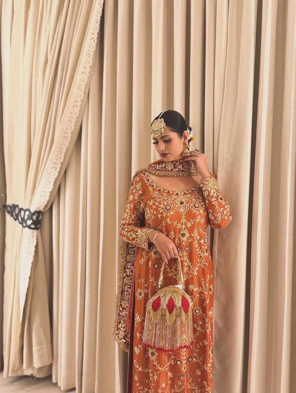 Royal Brocade Silk Hand-Embroidered Suit Set
