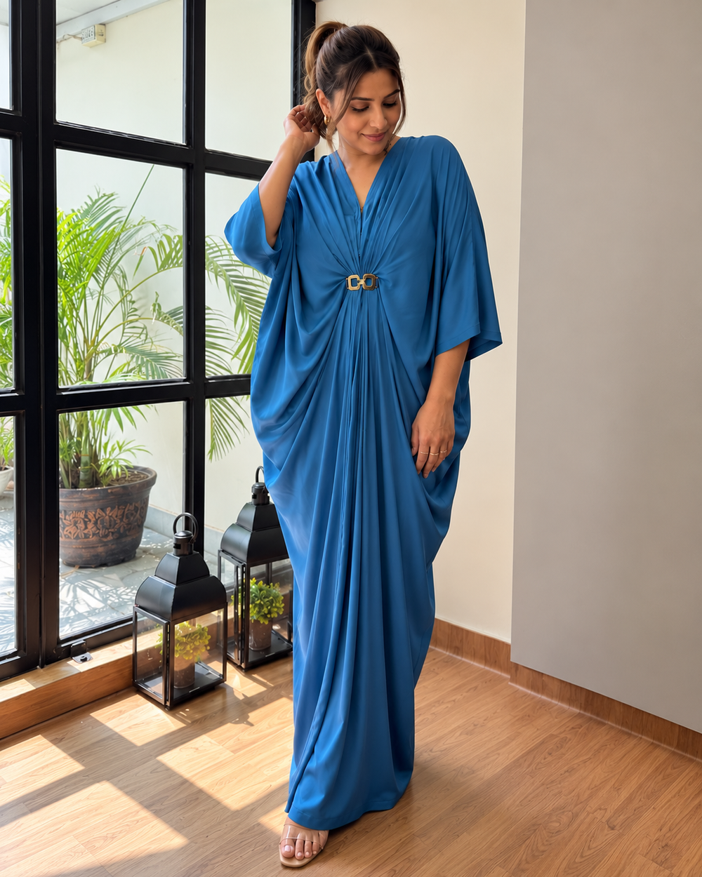 Sapphire Drape Kaftan