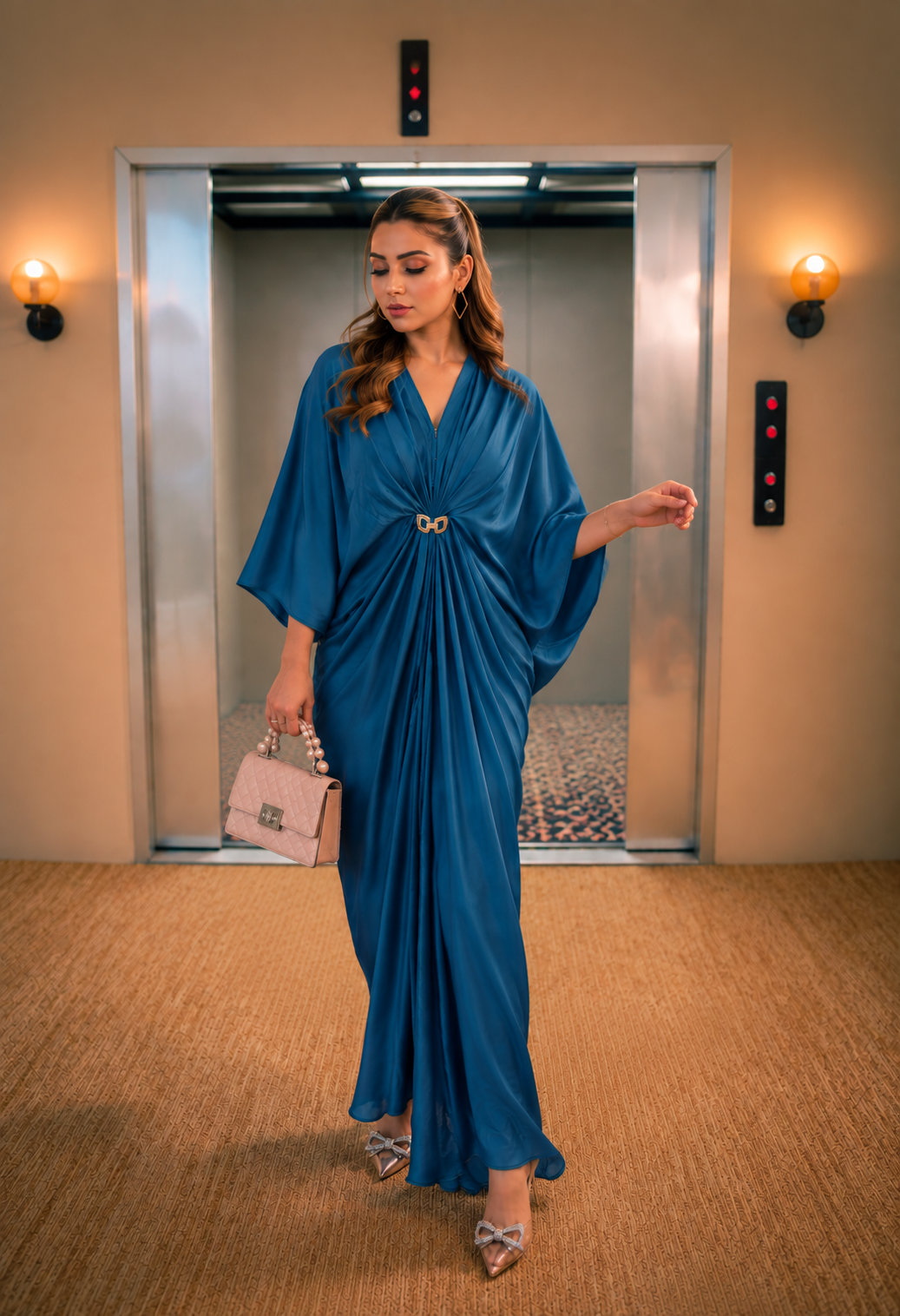 Sapphire Drape Kaftan