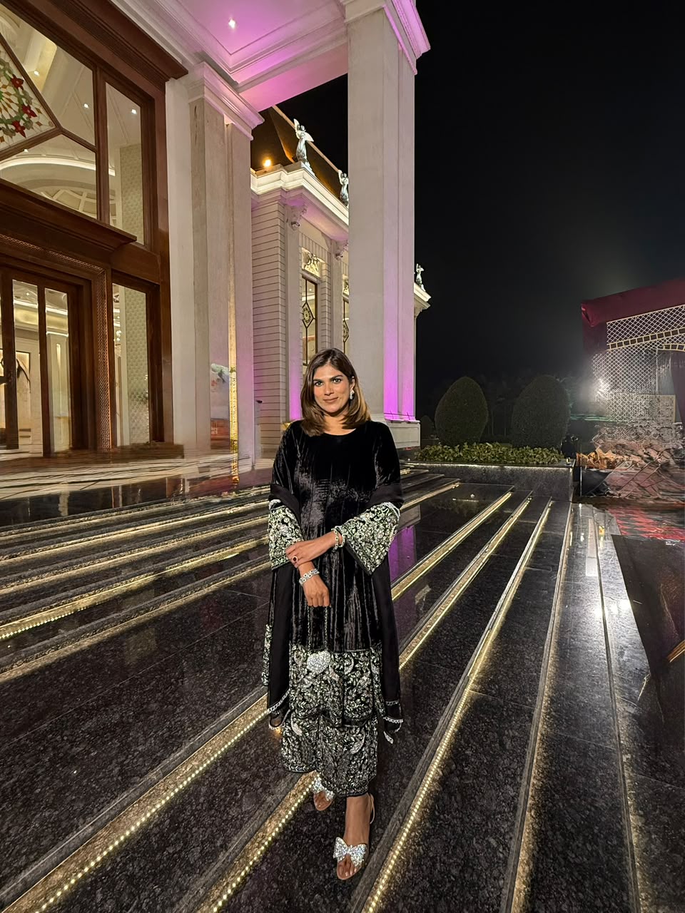 Pure Silk Velvet Anarkali Suit